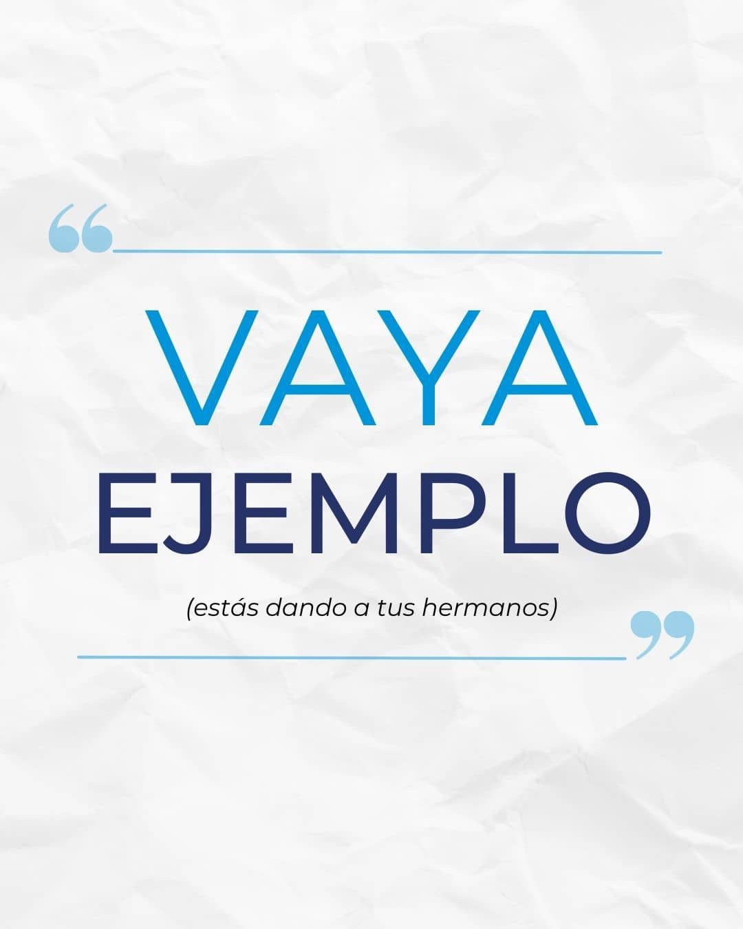 VAYA EJEMPLO